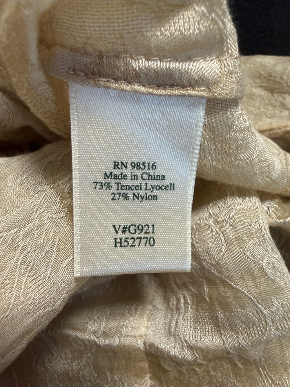 Coldwater Creek Champagne Pintuck Button-Down Shirt - Picture 4 of 4